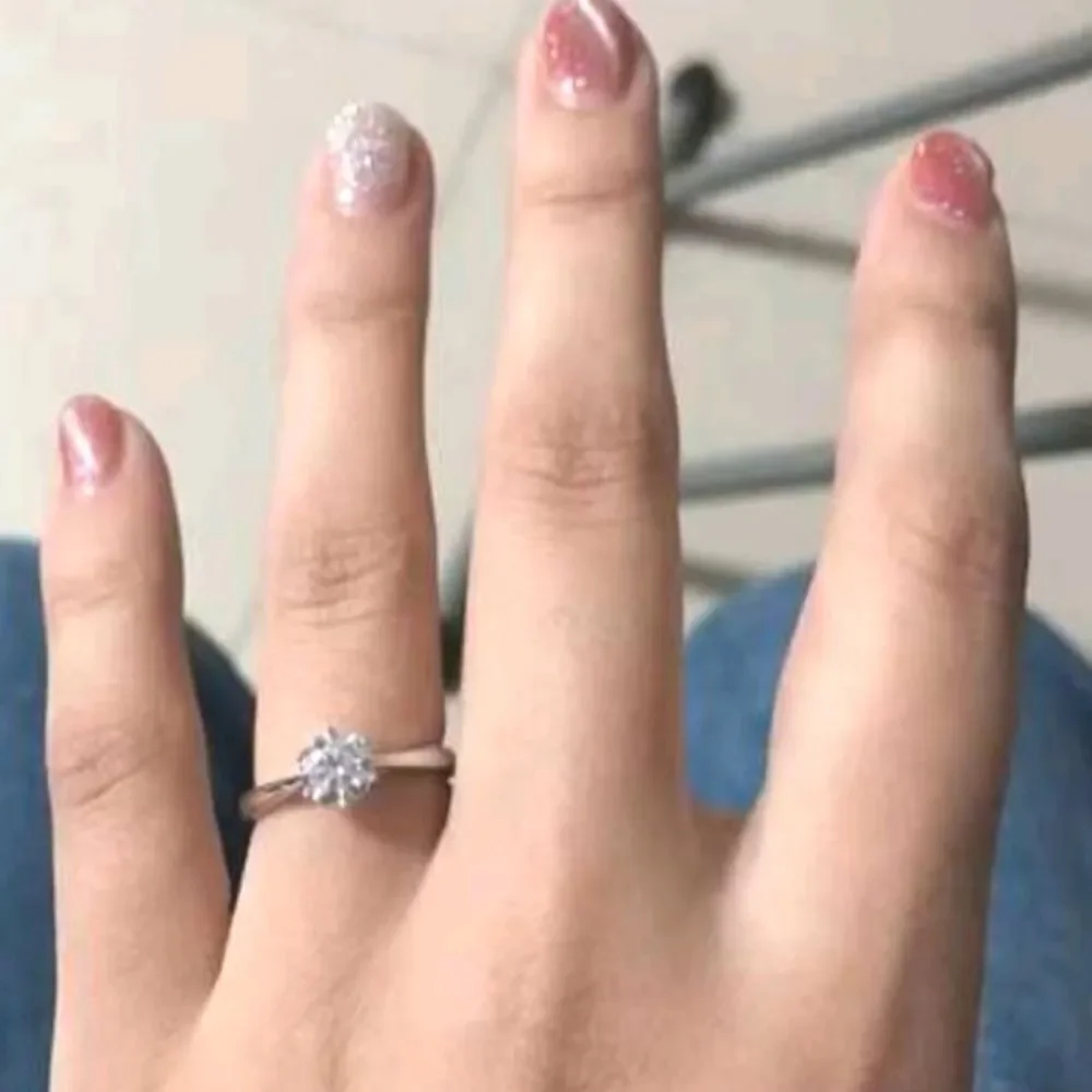925 sterling silver Diamond wedding ring.